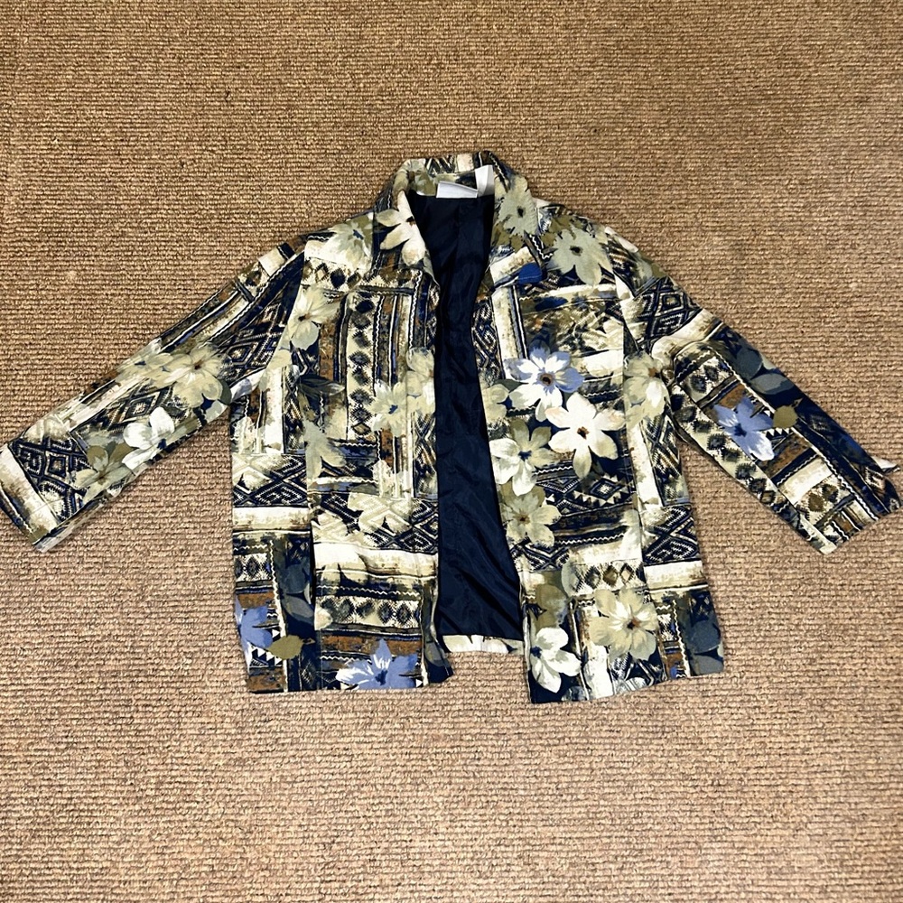 STYLISH Vintage Floral Alfred Dunner Blazer